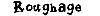 Font Name is Roughage